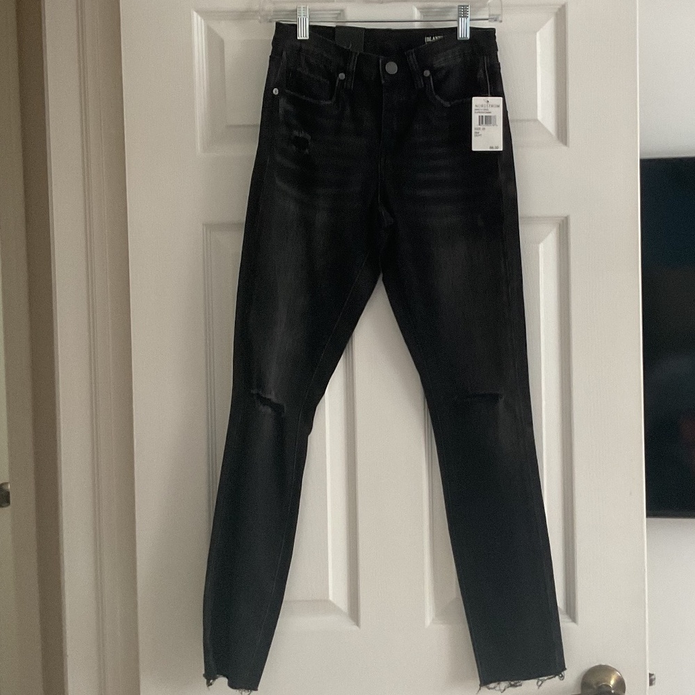 Blank NYC Black Mid Rise Skinny Jeans